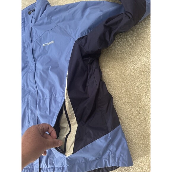 Columbia Interchange Jacket Women’s Plus Size 1X blue/white Fleece Lined - Picture 3 of 14